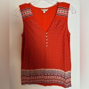 Lucky Brand Women's Red Sleeveless Top, size XS